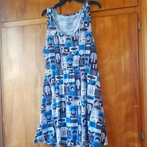 Supernatural blue skater dress